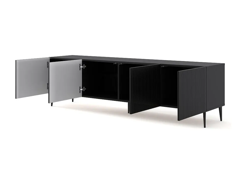 Tv Meubel RAVENNA B RTV200 4D 200x42x56 Zwart