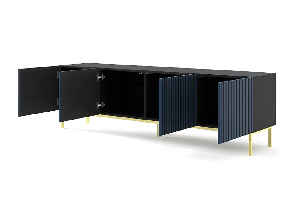 Tv Meubel RAVENNA F RTV200 4D 200x42x58 Zwart