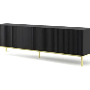 Tv Meubel RAVENNA B RTV200 4D 200x42x58 Zwart