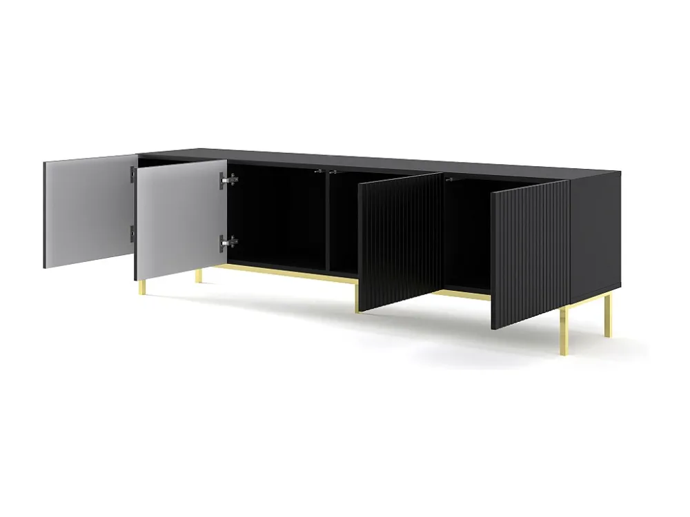Tv Meubel RAVENNA B RTV200 4D 200x42x58 Zwart
