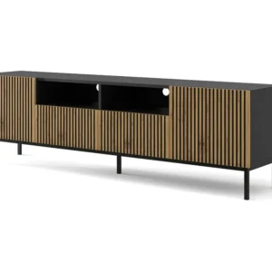 Tv Meubel RAVENNA F RTV200 2D2D 200x42x58 Zwart