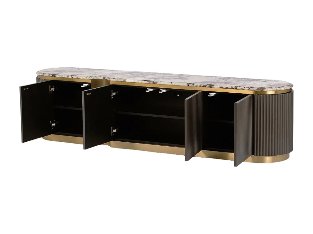 Tv Meubel STILIG RTV200 4D 200x40x50 Donkergrijs