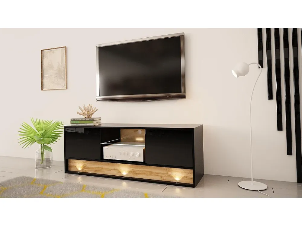Tv Meubel VISION RTV140 2D1D 140x40x50 Zwart