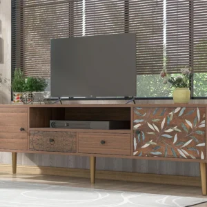 TV-meubel 180 cm - 2 vakken + 2 lades - Bruin ModernLuxe