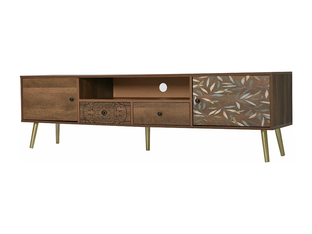 TV-meubel 180 cm - 2 vakken + 2 lades - Bruin ModernLuxe