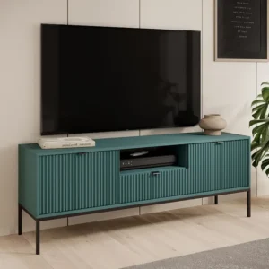 Tv-meubel met 2 deuren, 1 lade en 1 nis - Groen - LIOUBA PASCAL MORABITO