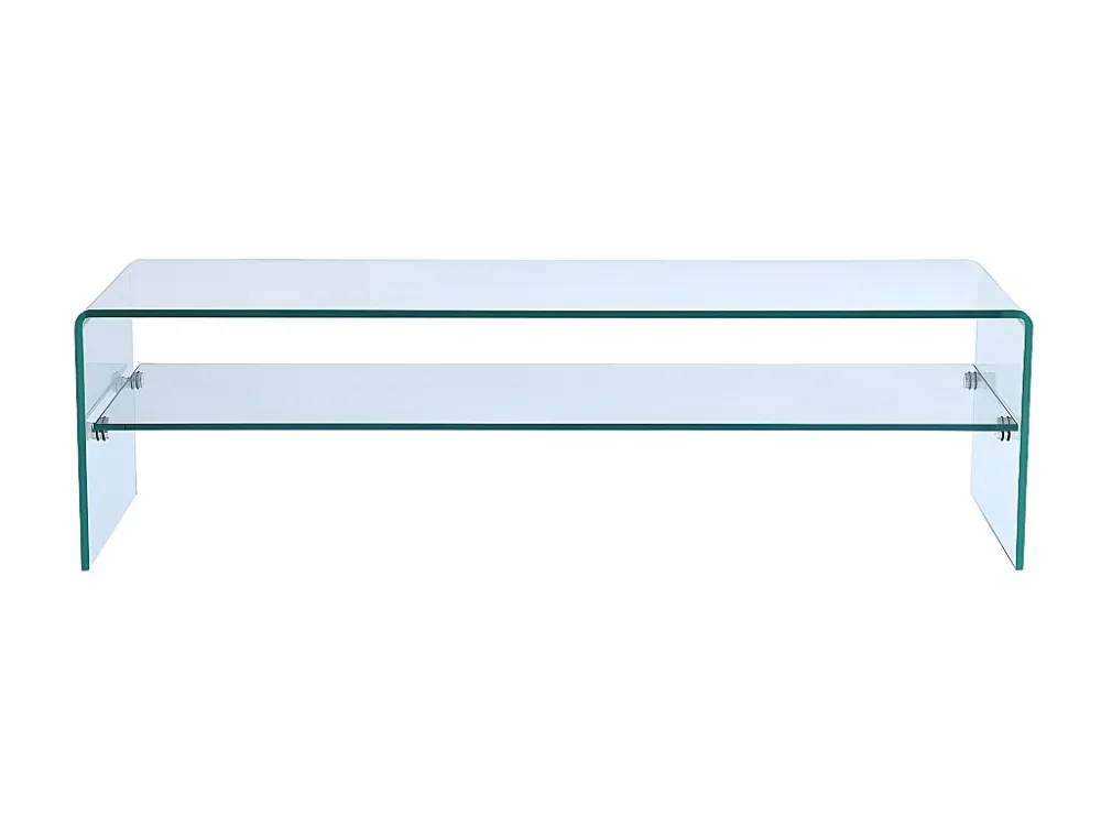 Tv-kast STILEOS - 1 nis - Gebogen gehard glas 12 mm