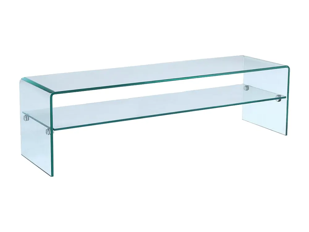 Tv-kast STILEOS - 1 nis - Gebogen gehard glas 12 mm