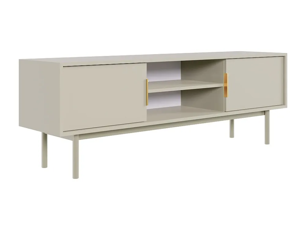 Tv-meubel met 2 deurtjes en 2 nissen - Beige - DABRIANA