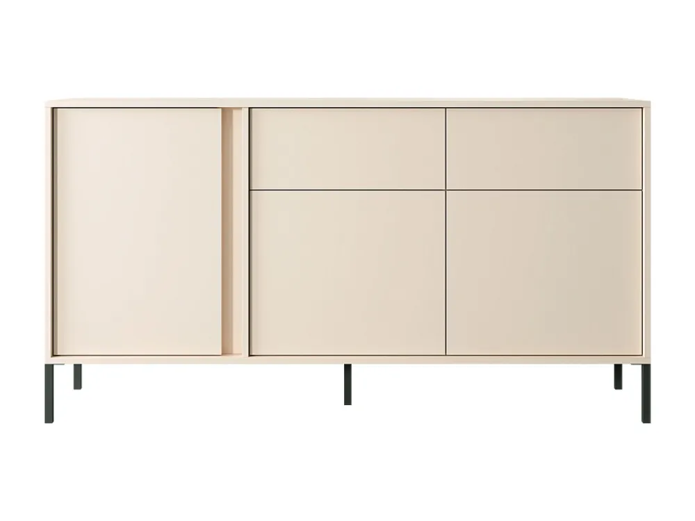 Buffet 3 deuren en 2 laden met LEDs - Beige - ELYNIA