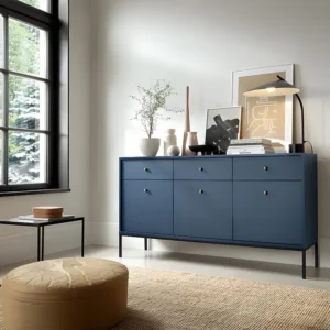 Buffetkast BOGDAN - 3 laden en 3 deuren - Blauw - Koop nu uw online meubelshop