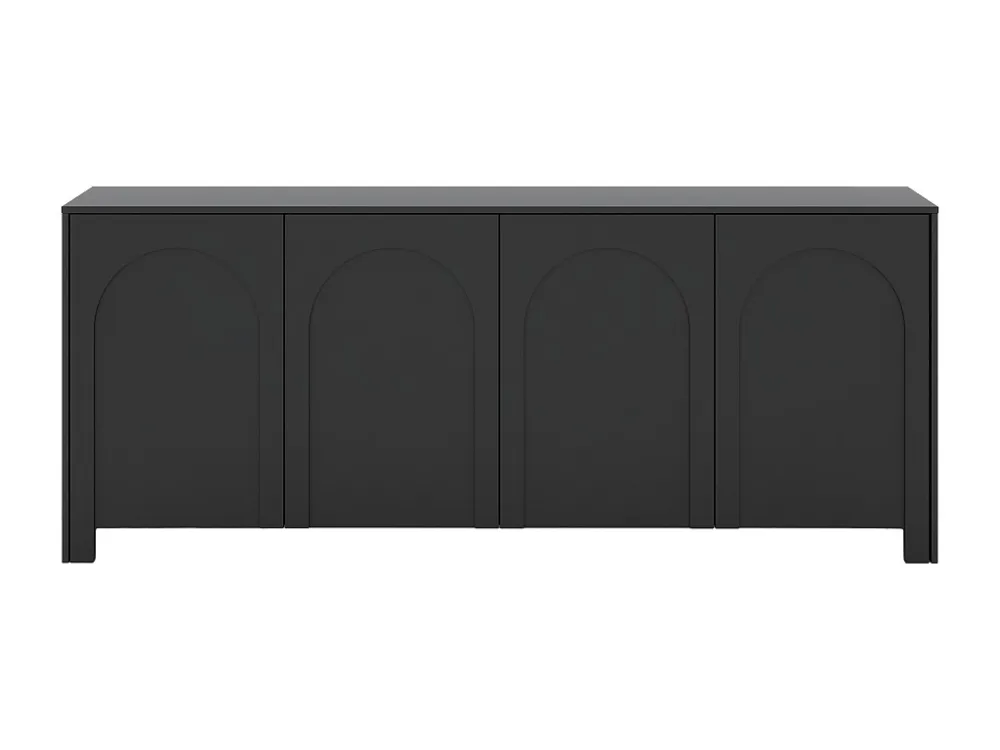 Buffetkast met 4 deurtjes MDF - Kleur: zwart - DELANYA