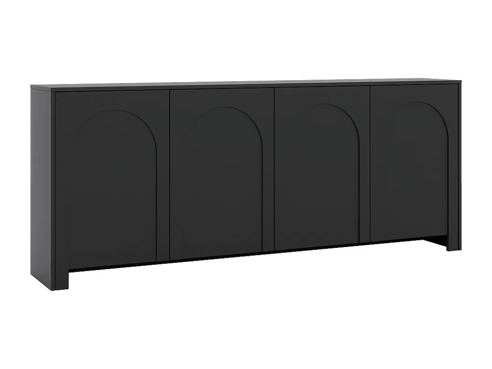 Buffetkast met 4 deurtjes MDF - Kleur: zwart - DELANYA