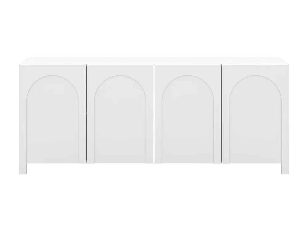 Buffetkast met 4 deuren van mdf - Kleur: wit - DELANYA