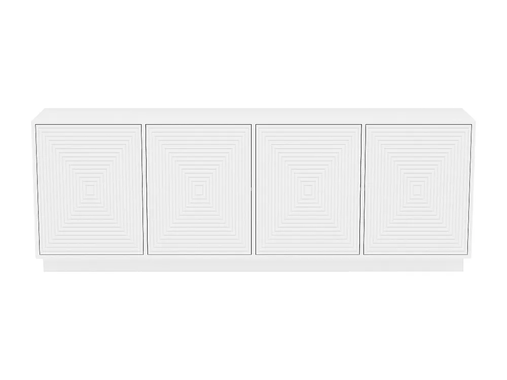 Buffetkast met 4 deuren van mdf - Kleur: wit - MEZULIA