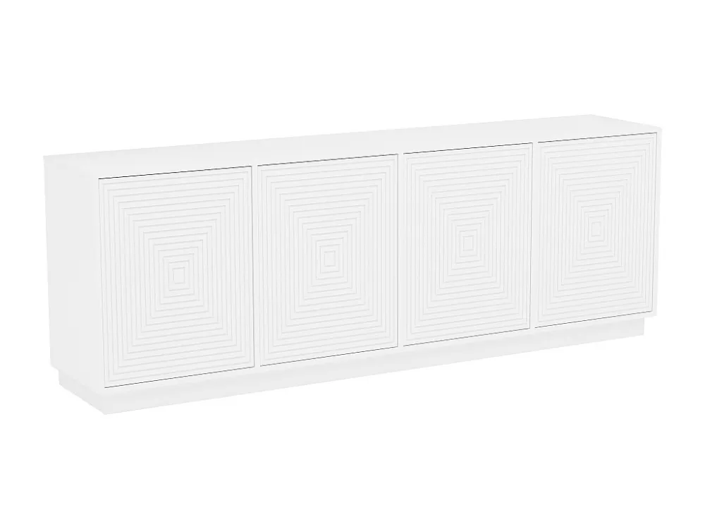 Buffetkast met 4 deuren van mdf - Kleur: wit - MEZULIA
