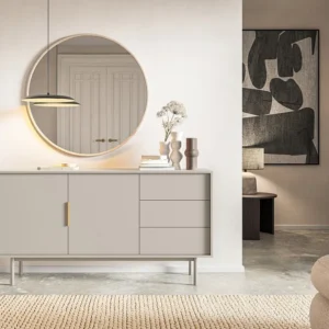 Buffetkast met 2 deurtjes en 3 lades - Beige - DABRIANA