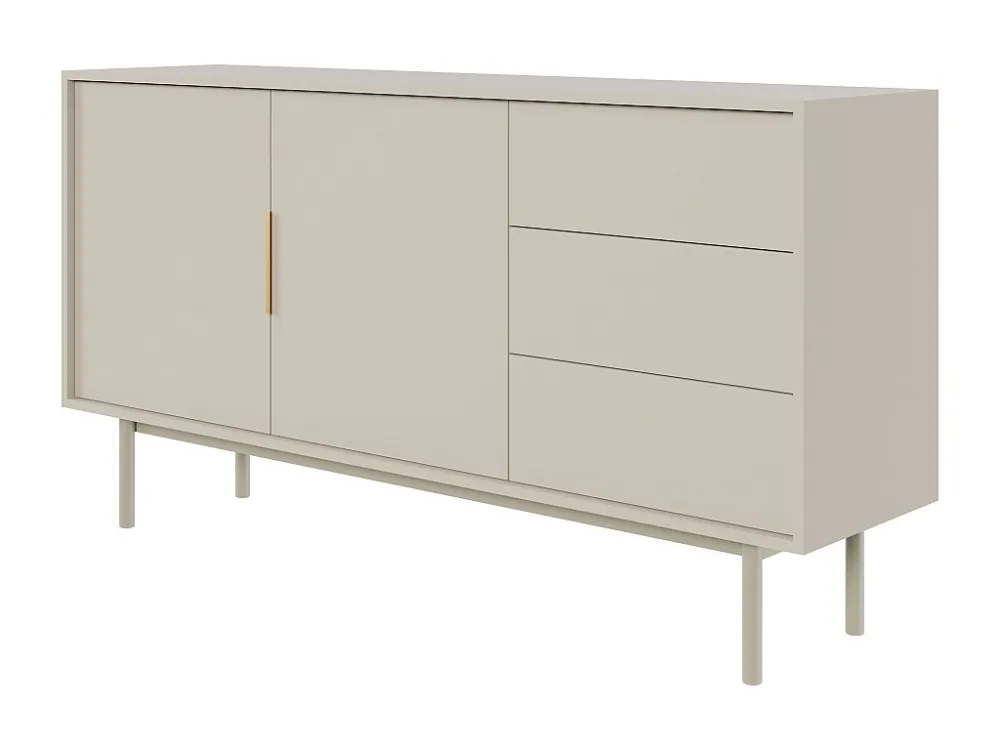 Buffetkast met 2 deurtjes en 3 lades - Beige - DABRIANA