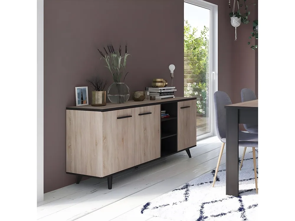 Buffet 3 Deuren en 3 Nissen L160,7 cm - Wayne Calicosy