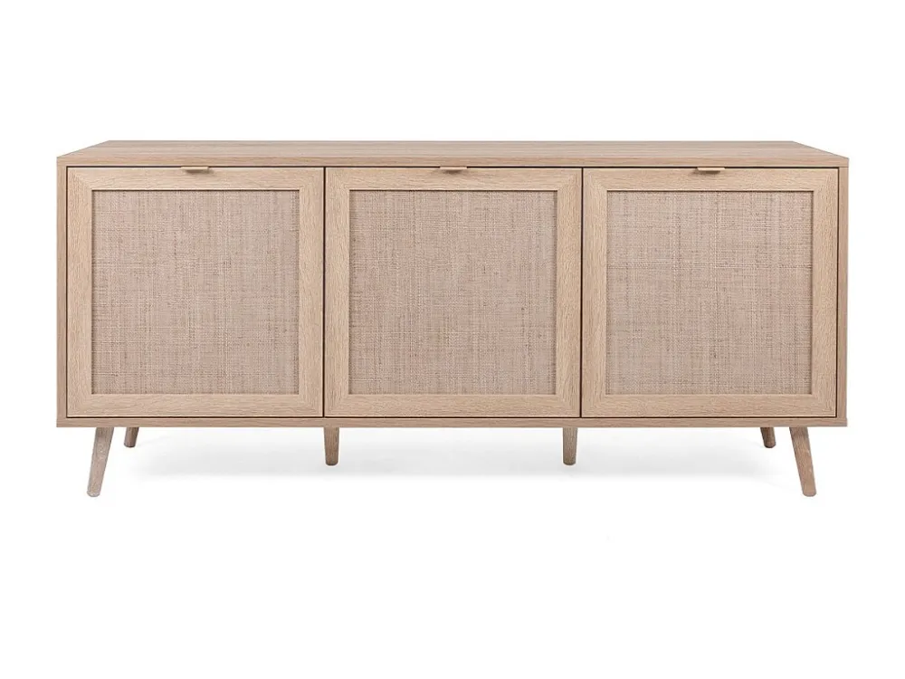 Dressoir met 3 Deuren L150 cm - Rotan afdruk - Bali Calicosy