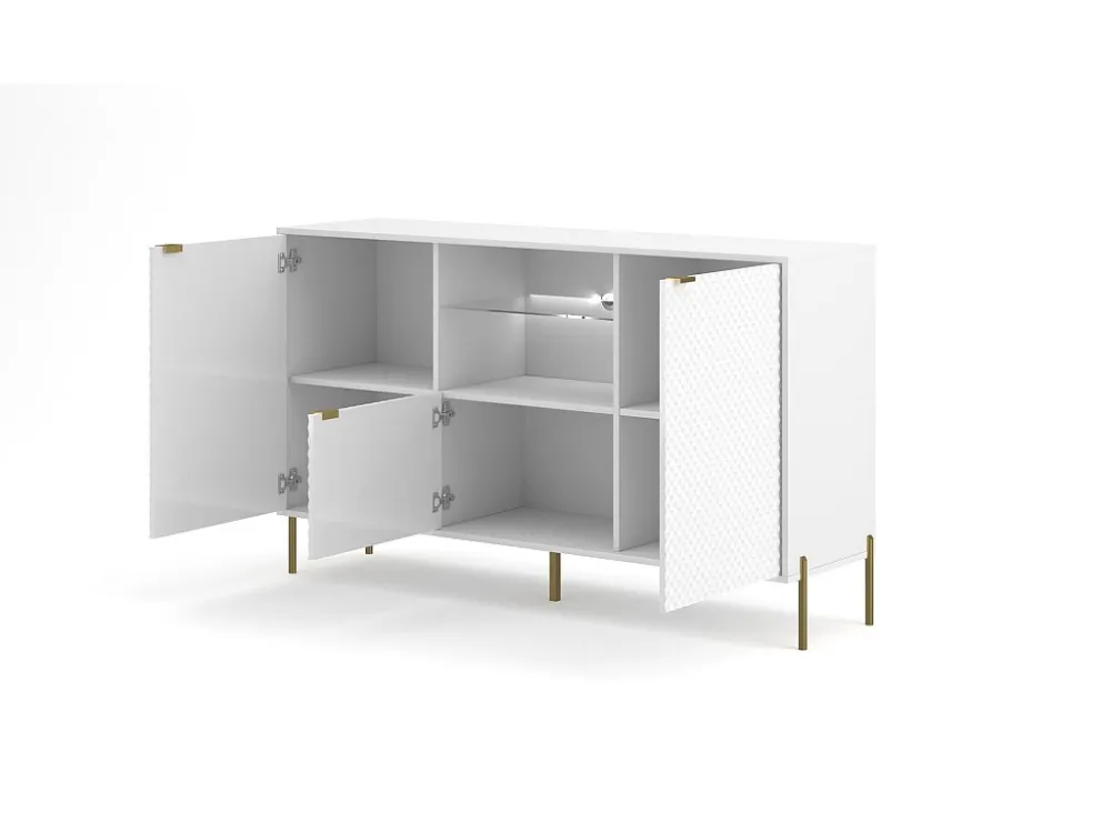 Dressoir DIAMO SB156 3D 156x42x91 Wit