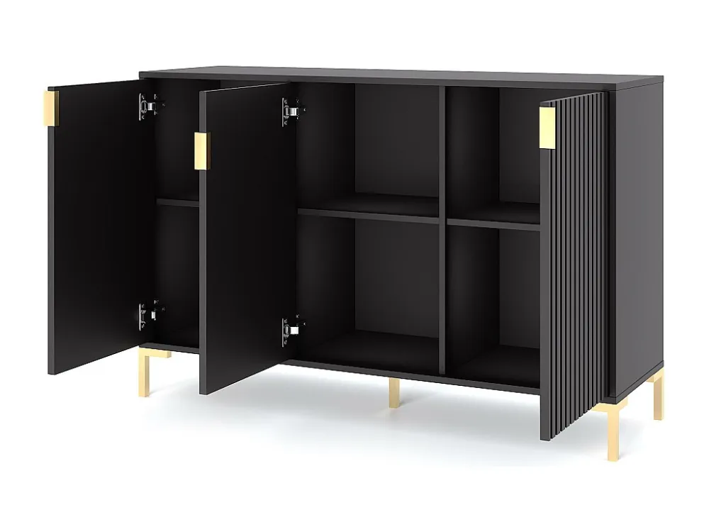 Dressoir FLINN SB130 3D 130x40x86 Zwart
