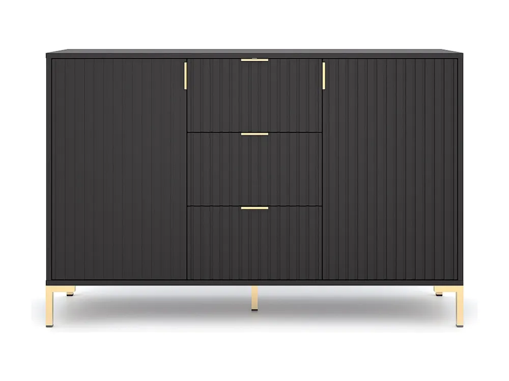 Dressoir FLINN SB130 2D3D 130x40x86 Zwart