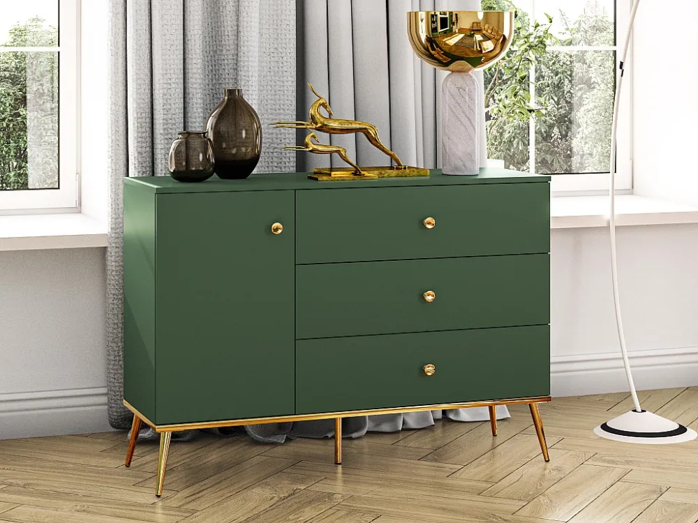 Dressoir FORT SB120 1D3D 120x40x85 Groen
