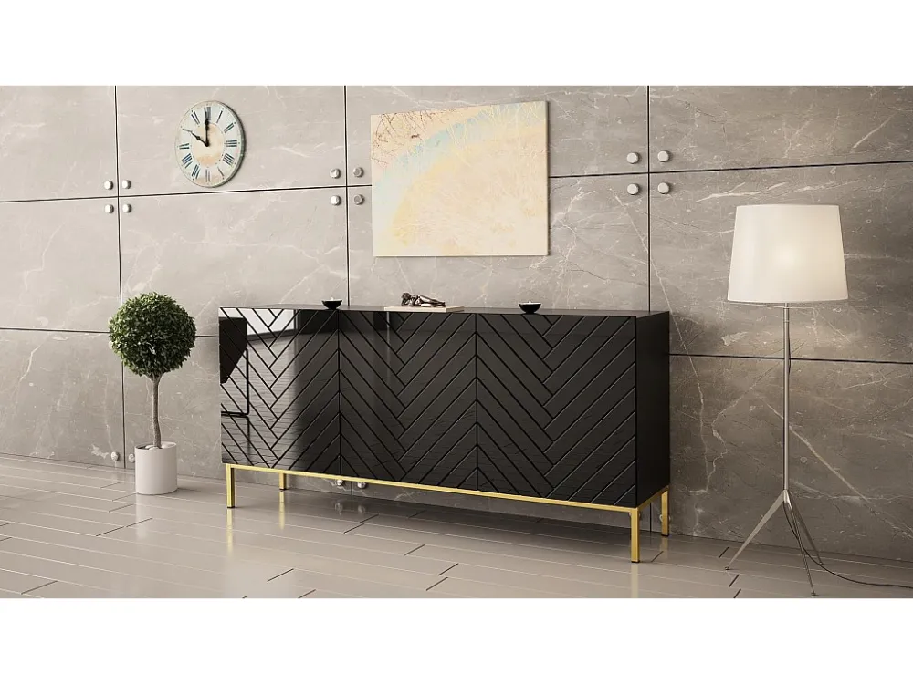 Dressoir GALA SB160 3D 160x37x76 Zwart