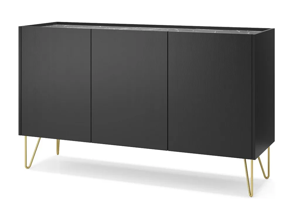 Dressoir HARMONY SB144 3D 144x37x83 Zwart