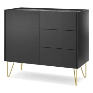Dressoir HARMONY SB97 1D3D 97x37x83 Zwart