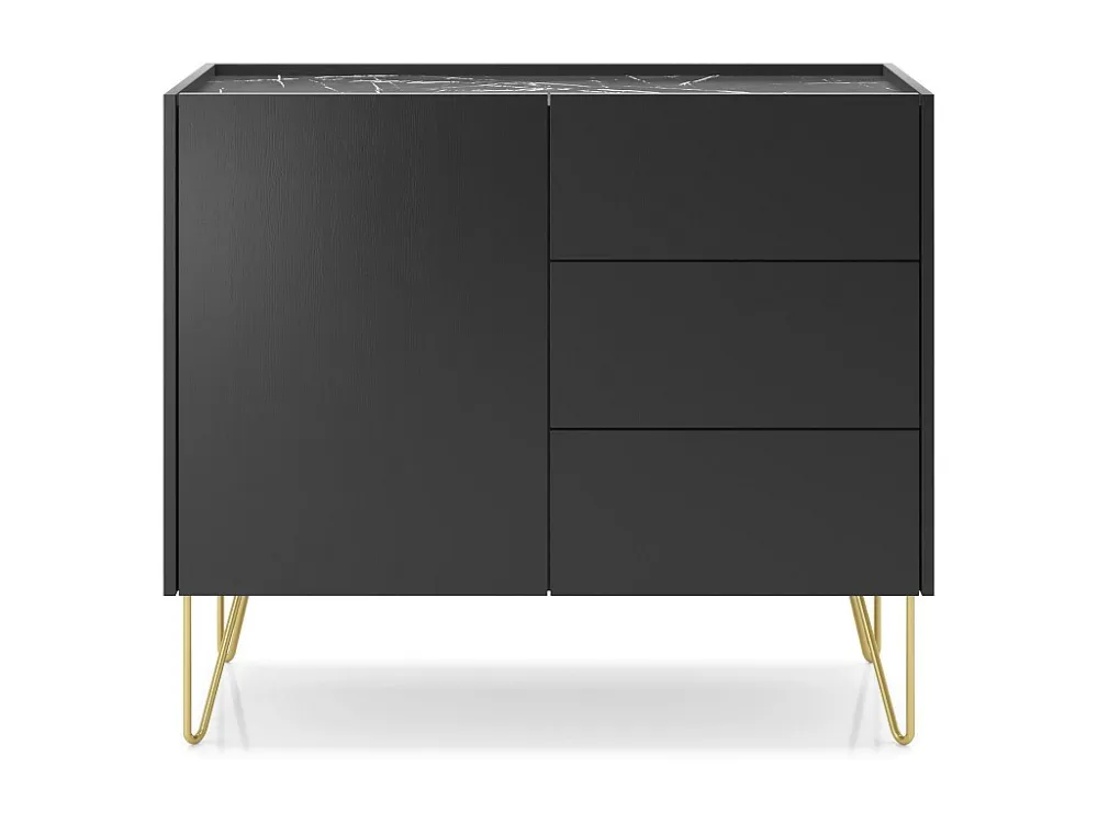 Dressoir HARMONY SB97 1D3D 97x37x83 Zwart