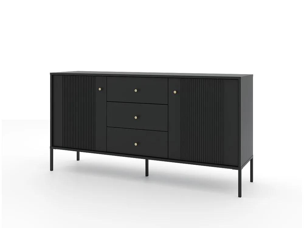 Dressoir ISEO SB154 2D3D 154x39x79 Zwart
