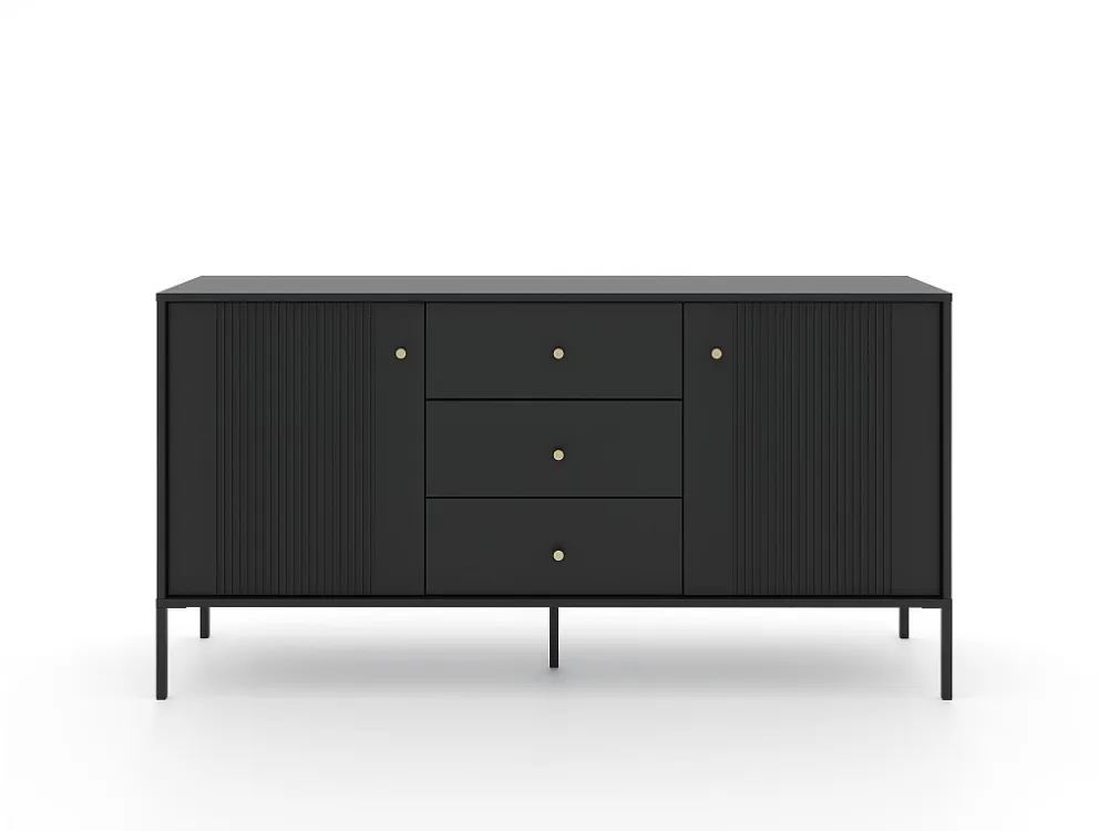 Dressoir ISEO SB154 2D3D 154x39x79 Zwart