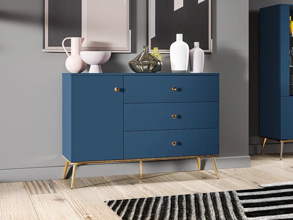 Dressoir MARINE SB120 1D3D 120x40x85 Blauw
