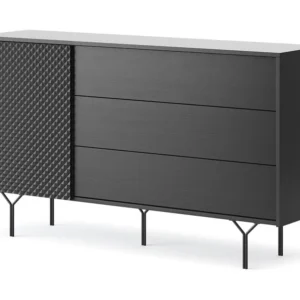 Dressoir RAVEN SB144 1D3D 144x38x83 Zwart