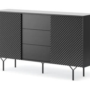 Dressoir RAVEN SB144 2D3D 144x38x83 Zwart