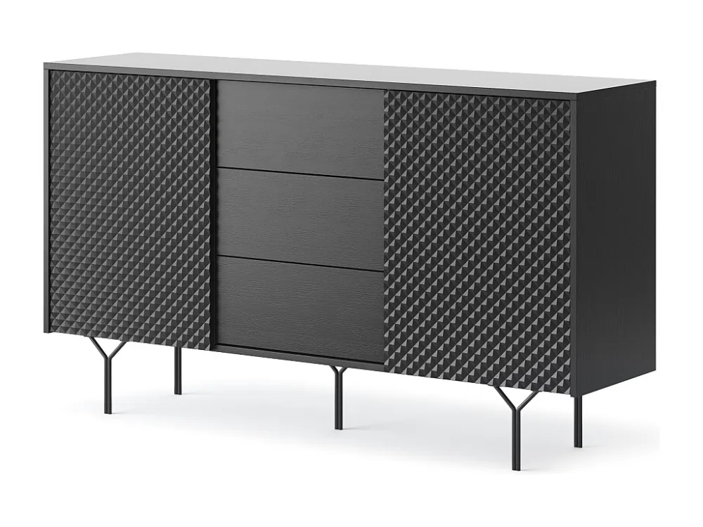 Dressoir RAVEN SB144 2D3D 144x38x83 Zwart