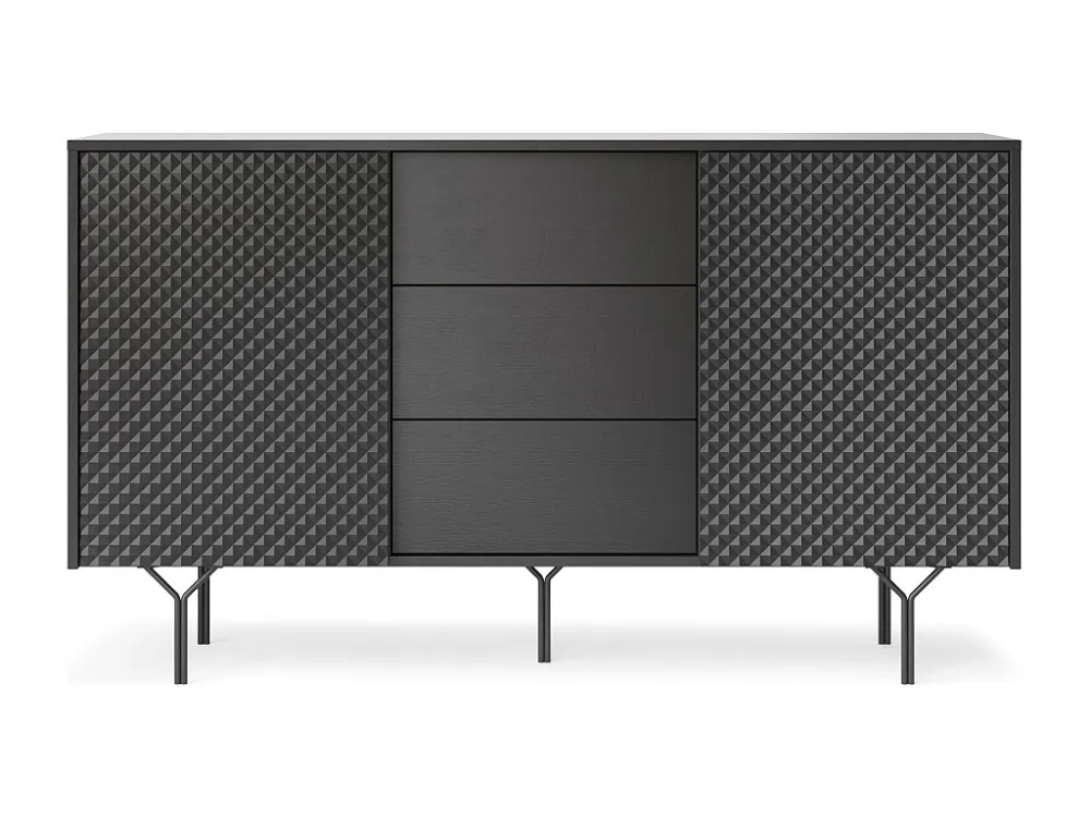 Dressoir RAVEN SB144 2D3D 144x38x83 Zwart