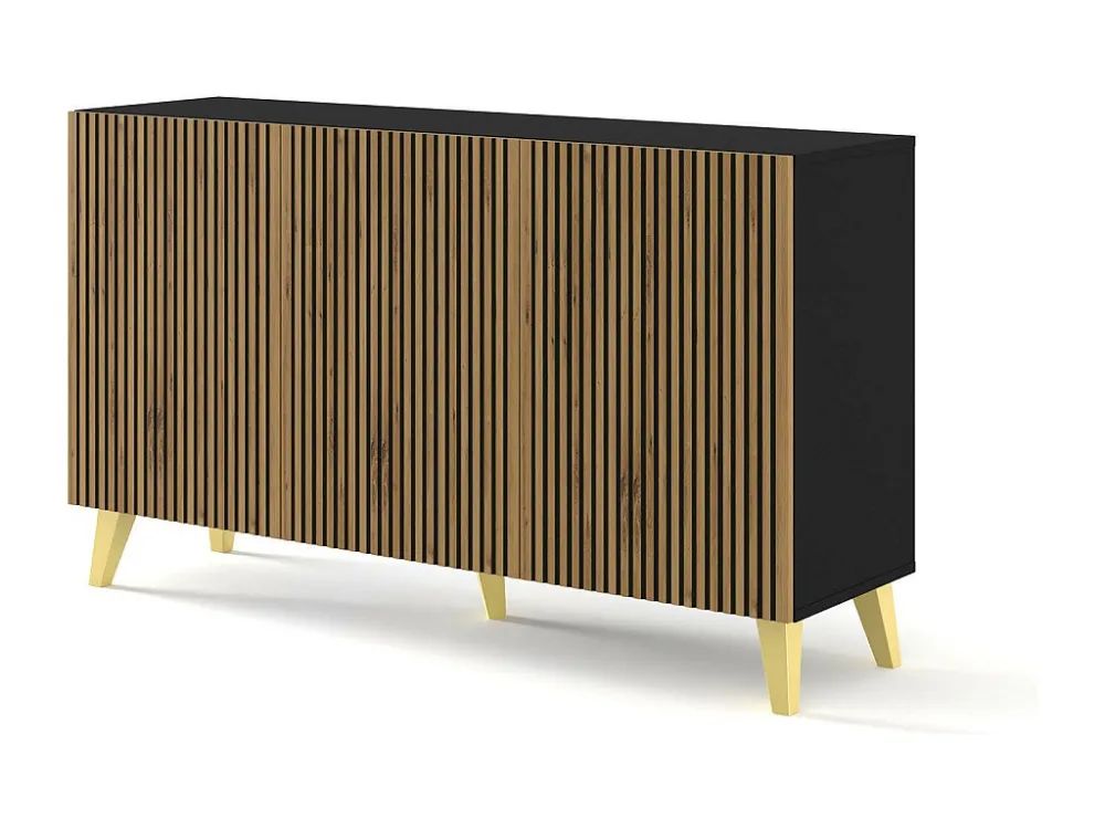 Dressoir RAVENNA P SB150 3D 150x42x87 Zwart