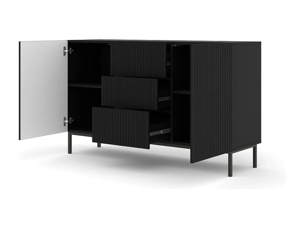 Dressoir RAVENNA B SB150 2D3D 150x42x89 Zwart