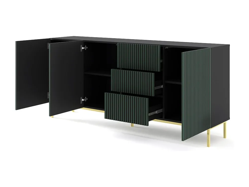 Dressoir RAVENNA F SB200 3D3D 200x42x87 Zwart