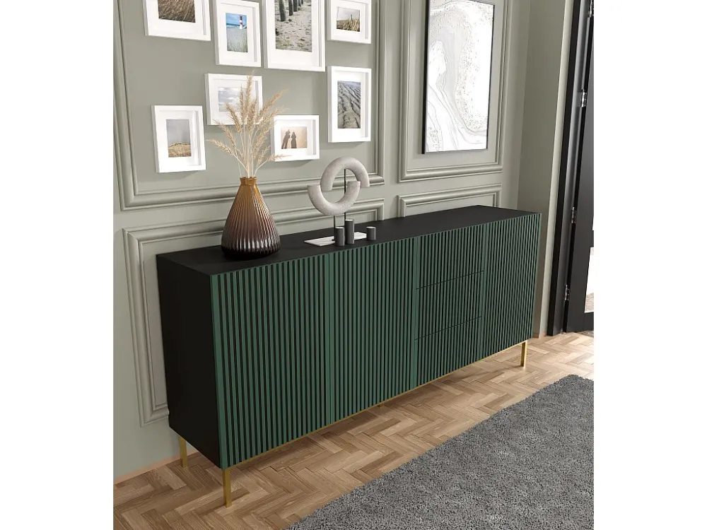 Dressoir RAVENNA F SB200 3D3D 200x42x87 Zwart
