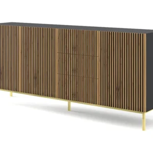 Dressoir RAVENNA F SB200 3D3D 200x42x87 Zwart