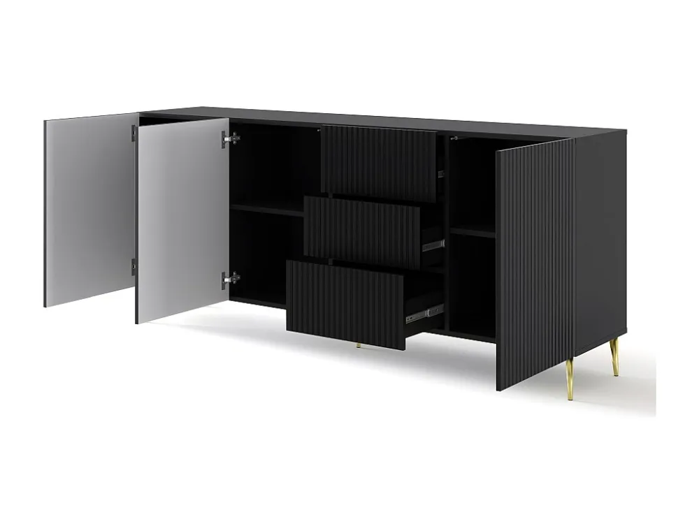 Dressoir RAVENNA B SB200 3D3D 200x42x87 Zwart