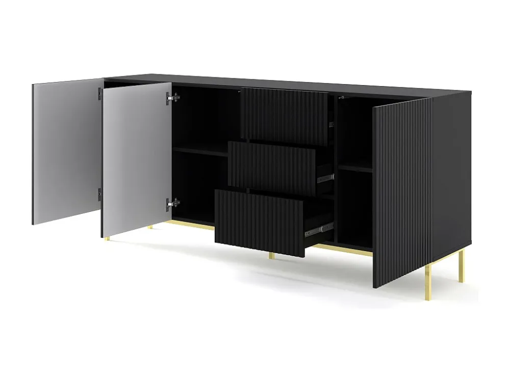 Dressoir RAVENNA B SB200 3D3D 200x42x89 Zwart
