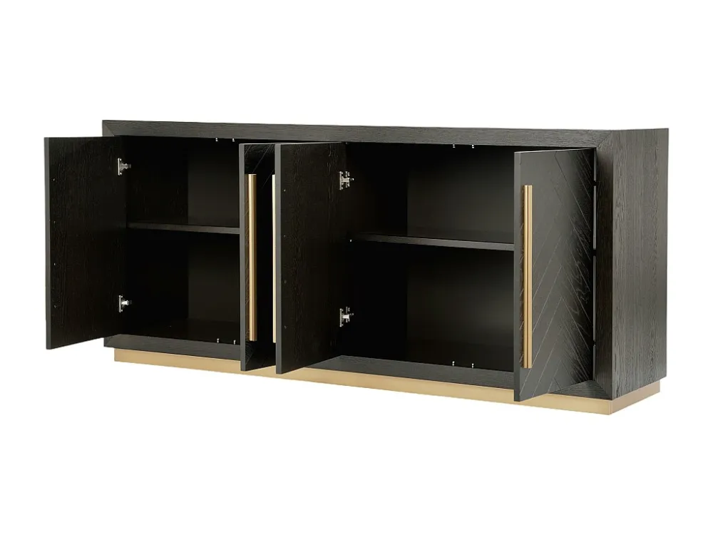 Dressoir SEVILLE SB180 4D 180x48x80 Zwart