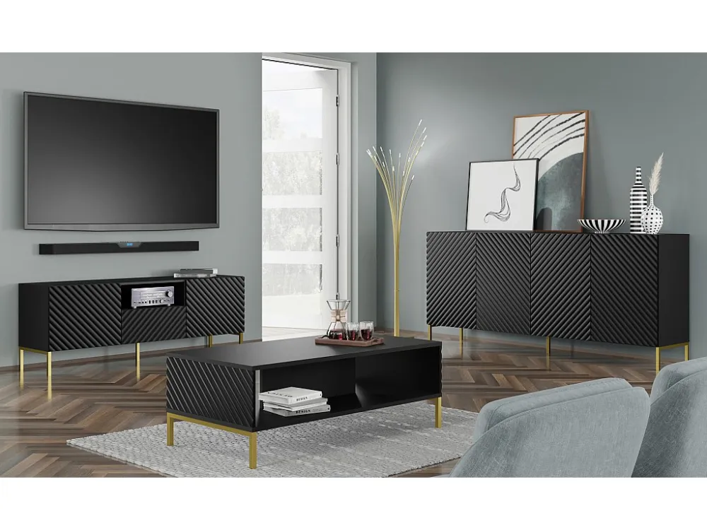 Dressoir SURF SB200 4D 200x42x87 Zwart