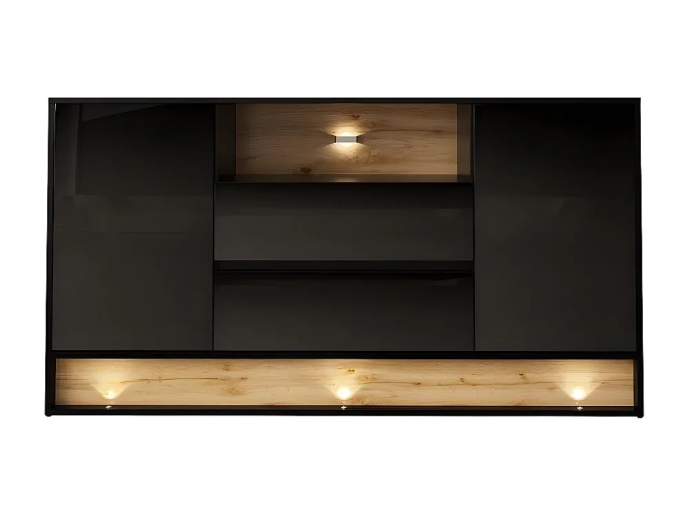 Dressoir VISION SB160 2D2D 160x40x85 Zwart