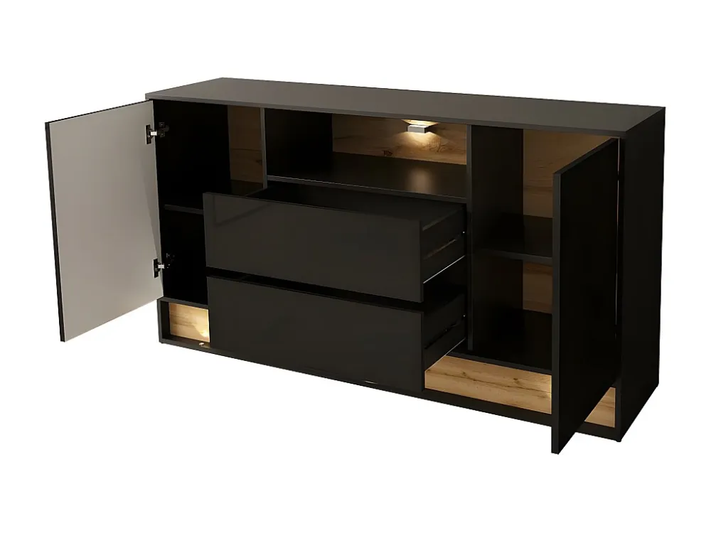 Dressoir VISION SB160 2D2D 160x40x85 Zwart